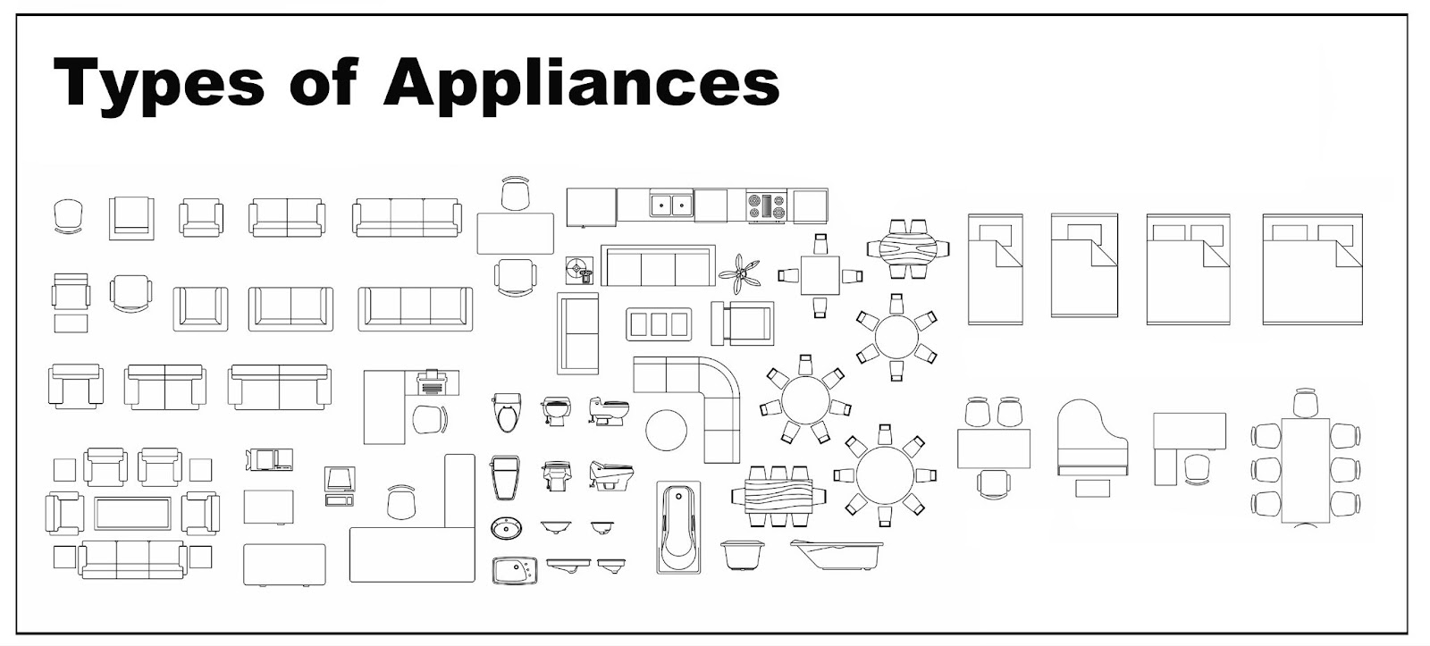 blueprint appliance symbols