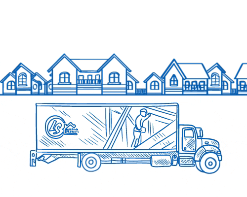LS Building Products delivery truck