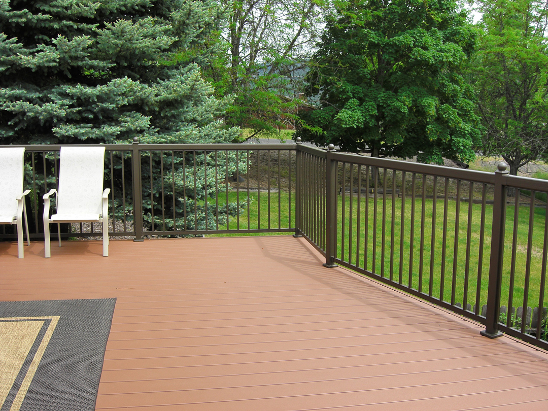 beautiful backyard deck with Ready Rail installed